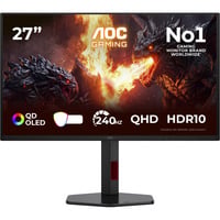 AOC Q27G4ZDR QD-OLED, Gaming-Monitor 67.3 cm (26.5 Zoll), schwarz, QHD, HDMI, DP, USB-Hub, 240Hz Panel