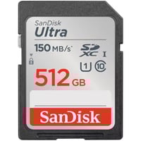 SanDisk Ultra 512 GB SDXC, Speicherkarte schwarz, UHS-I U1, Class 10