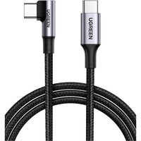 UGREEN 100W USB-C auf USB-C Ladekabel (Winkel 90 Grad) schwarz, 2 Meter, PD 100 Watt, 1x Winkelstecker