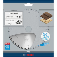 Bosch PRO Wood cordless Kreissägeblatt, Ø 165mm, 36Z Bohrung 20mm, für Akku-Handkreissägen
