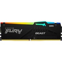 Kingston FURY DIMM 32 GB DDR5-5200 , Arbeitsspeicher schwarz, KF552C36BBEA-32, FURY Beast RGB, AMD EXPO