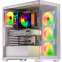 Krux Exo White, Tower-Gehäuse weiß, Tempered Glass x 2