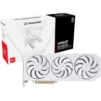 PowerColor Radeon RX 9070 XT Hellhound Spectral White OC, Grafikkarte weiß, RDNA4, GDDR6, 3x DisplayPort, 1x HDMI
