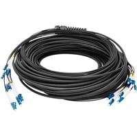 Digitus Glasfaser Universal Breakout Kabel, Duplex, LC/UPC Stecker, Singlemode OS2 schwarz, 50 Meter, vorkonfektioniert
