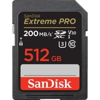 SanDisk Extreme PRO 512 GB SDXC, Speicherkarte schwarz, UHS-I U3, Class 10, V30