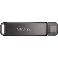 SanDisk iXpand Luxe 128 GB, USB-Stick schwarz, USB-C 3.2 Gen 1, Apple Lightning Connector