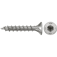 fischer Spanplattenschraube PowerFast II 4,0x20 Senkkopf TX 200 Stück, mit Vollgewinde, Edelstahl A2