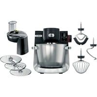 Bosch MUMS6ZS13D Küchenmaschine schwarz/edelstahl, 1.600 Watt, Serie 6, integrierte Waage, Timer