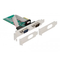 DeLOCK PCIe x1 Karte auf 2x Seriell RS-232, Schnittstellenkarte