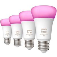 Philips Hue White & Color Ambiance E27, LED-Lampe Viererpack, ersetzt 60 Watt