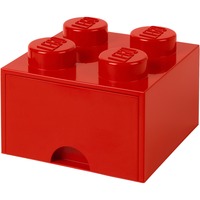 Room Copenhagen LEGO Brick Drawer 4 rot, Aufbewahrungsbox rot