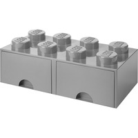 Room Copenhagen LEGO Storage Brick Drawer 8, Aufbewahrungsbox dunkelgrau, zwei Schubladen