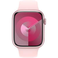 Apple Watch Series 9, Smartwatch rosa/rosé, Aluminium, 45 mm, Sportarmband, Cellular