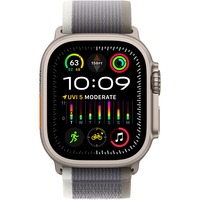 Apple Watch Ultra 2, Smartwatch grün/grau, 49 mm, Trail Loop, Titangehäuse, Cellular