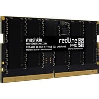 Mushkin SO-DIMM 32 GB DDR5-4800 ECC, Arbeitsspeicher schwarz, MRP5T480FGGD32G28, Redline PRO