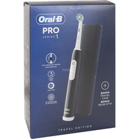  Oral-B Pro 1 Cross Action , Elektrische Zahnbürste schwarz, mit Reiseetui