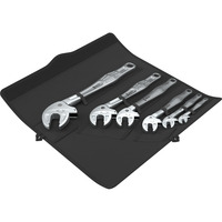 Wera 6004 Joker 6 Set 1 - Selbstjustierender Maulschlüssel-Satz, 6-teilig, Schraubenschlüssel silber, mit Ratschenfunktion