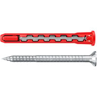 fischer Langschaftdübel HybridPower 10x90 T  rot/grau, 10 Stück