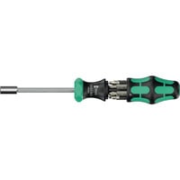 Wera Kraftform Kompakt 27 RA 2, Bit-Satz schwarz/grün, 6-teilig, 1/4", mit Ratschenfunktion