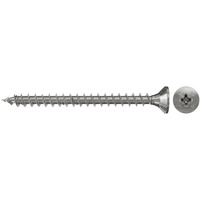 fischer Spanplattenschraube PowerFast 3,5x30 Senkkopf PZ 100 Stück, mit Vollgewinde, Edelstahl A2