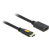 DeLOCK Verlängerungskabel High Speed HDMI mit Ethernet, HDMI A Stecker > HDMI A Buchse schwarz, 3 Meter