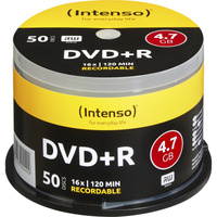 Intenso DVD+R 4,7 GB, DVD-Rohlinge 16fach, 50 Stück