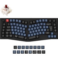 Keychron Q10, Gaming-Tastatur schwarz/blaugrau, DE-Layout, Gateron G Pro Brown, Alice Layout, Hot-Swap, Aluminiumrahmen, RGB