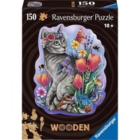 Ravensburger Wooden Puzzle Frühlingskatze 150 Teile