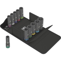 Wera 8790 C Impaktor Deep Set 1, 11-teilig, Steckschlüssel schwarz, 1/2", in textiler Box