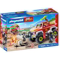 PLAYMOBIL 71824 Action Heroes Feuerwehrtruck, Konstruktionsspielzeug 