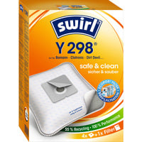 Swirl Staubsaugerbeutel Y 298 (Y198) MicroPor 4 Beutel, 1 Abluftfilter
