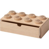 Room Copenhagen LEGO 2x4 Holz Schreibtischschublade, Aufbewahrungsbox eiche, hell