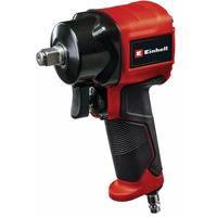 EINHELL Druckluft-Schlagschrauber TC-PW 610 Compact schwarz/rot, Lösemoment 610 Nm, 1/2", inkl. 3 Stecknüsse, Koffer
