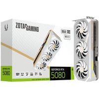 ZOTAC GeForce RTX 5080 SOLID OC White Edition, Grafikkarte DLSS 4, 3x DisplayPort, 1x HDMI 2.1