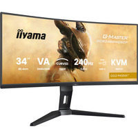 iiyama G-Master GCB3486WQSCP-B1 GOLD PHOENIX, Gaming-Monitor 86.4 cm (34 Zoll), schwarz, WQHD, Curved, VA, Free-Sync Premium, USB-C, 240Hz Panel