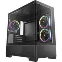 DeepCool CG380U 3F, Tower-Gehäuse schwarz, Panoramaglas-Gehäuse