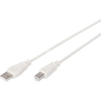 Digitus USB 2.0 Anschlusskabel USB-A (Stecker) > USB-B (Stecker) beige, 1 Meter