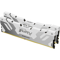 Kingston FURY DIMM 48 GB DDR5-8000 (2x 24 GB) Dual-Kit, Arbeitsspeicher silber/weiß, KF580C38RWK2-48, Renegade, INTEL XMP