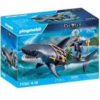 PLAYMOBIL 71793 Pirates Gefahr durch Riesenhai, Konstruktionsspielzeug 