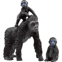 Schleich Wild Life Flachland Gorilla Familie, Spielfigur 