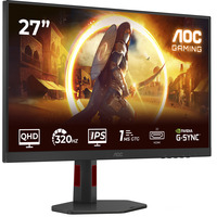 AOC Q27G4SRU, Gaming-Monitor 68.5 cm (27 Zoll), schwarz, QHD, Fast-IPS, HDMI, DP, USB-Hub, 320Hz Panel