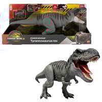 Mattel Jurassic World: Die Wiedergeburt - Power Devour Tyrannosaurus Rex, Spielfigur 