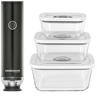 Rommelsbacher Hand-Vakuumiergerät Starterset VAC 253/S anthrazit, Akkubetrieb, mit 3 Glasbehältern