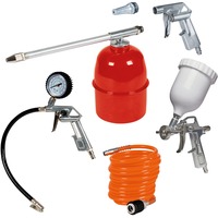 Einhell Druckluftset Profi, 5-teilig, Sprühpistole silber/rot