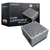 Montech CENTURY II 850, PC-Netzteil silber, 1x 12-Pin High Power GPU, 4x PCIe, Kabelmanagement, 850 Watt