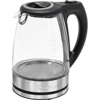 Clatronic Glas-Wasserkocher WKS 3744 G schwarz/silber, 2.200 Watt, 1,7 Liter