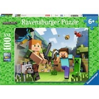 Ravensburger Kinderpuzzle Minecraft - Steve und Alex 100 Teile