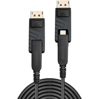 Lindy Fibre Optic Hybrid DisplayPort 1.4 Kabel schwarz, 30 Meter, 8K 60Hz