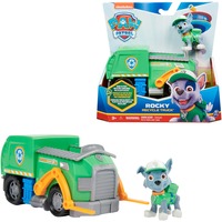 Spin Master Paw Patrol - Recycling-Truck mit Rocky-Figur, Spielfahrzeug grün/grau