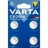 VARTA Lithium Coin Knopfzelle CR2016, 3Volt, Batterie 4 Stück